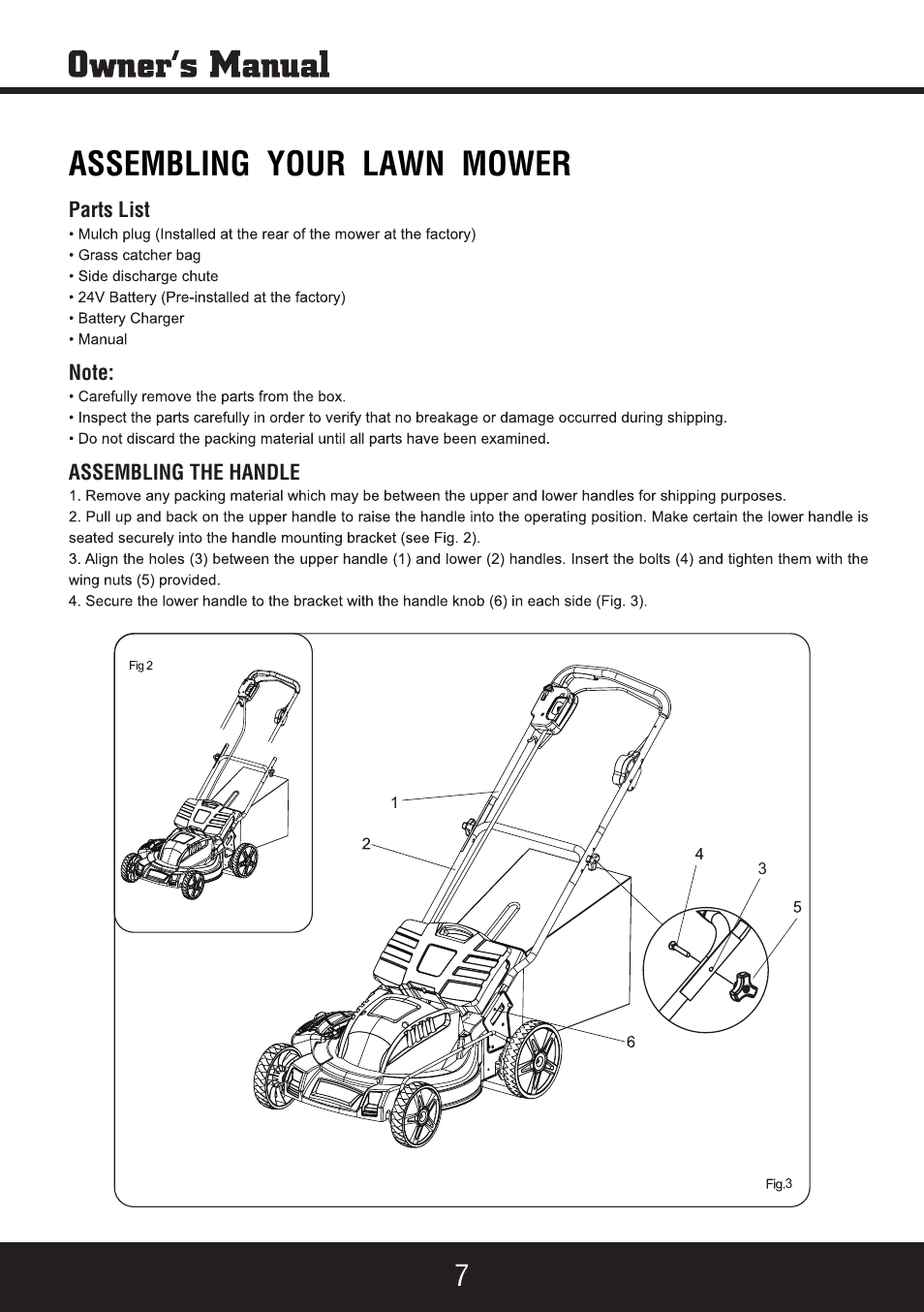 Sp-pm207sdc_manual 8, Assembling your lawn mower | Steele Products SP-PM207SDC User Manual | Page 8 / 23