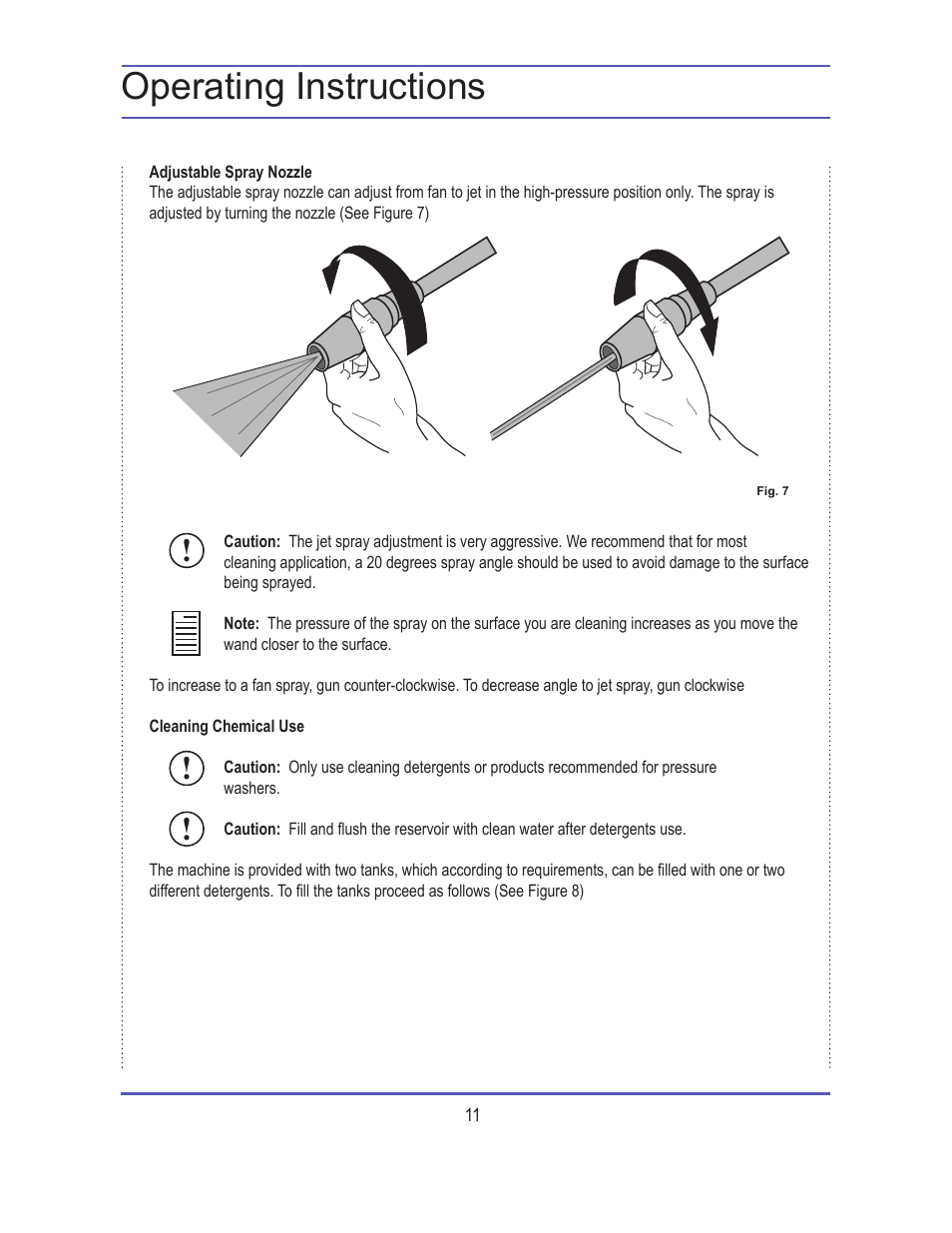 Operating instructions | Steele Products SP-WE180 User Manual | Page 11 / 18
