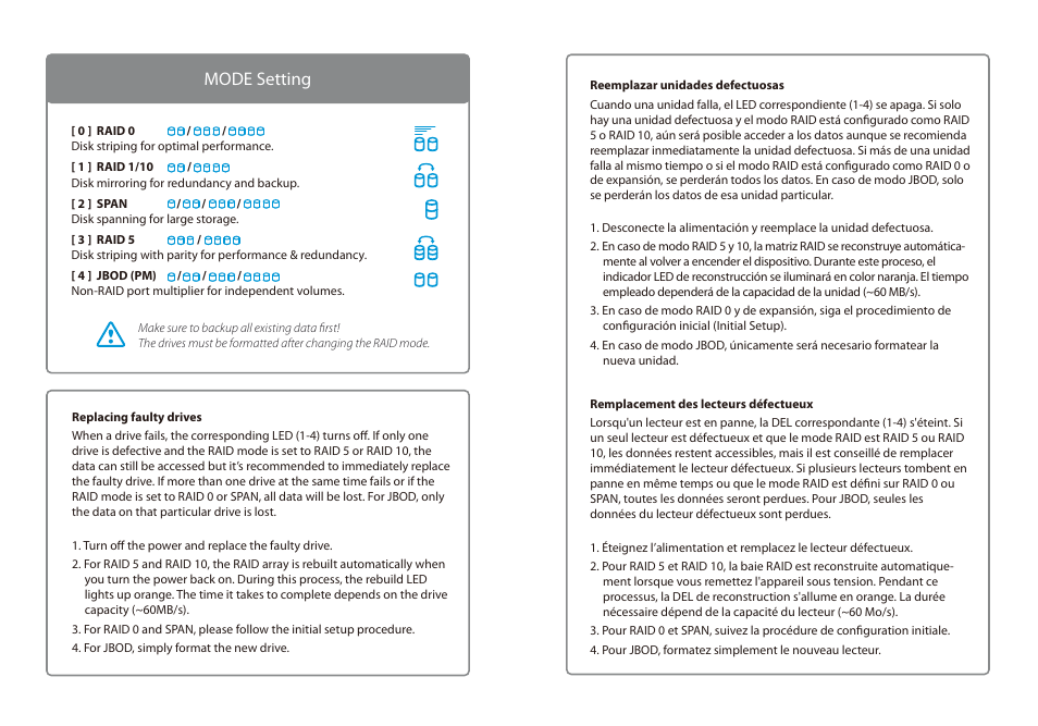 Mode setting | AKiTiO MD4 U3e User Manual | Page 7 / 8
