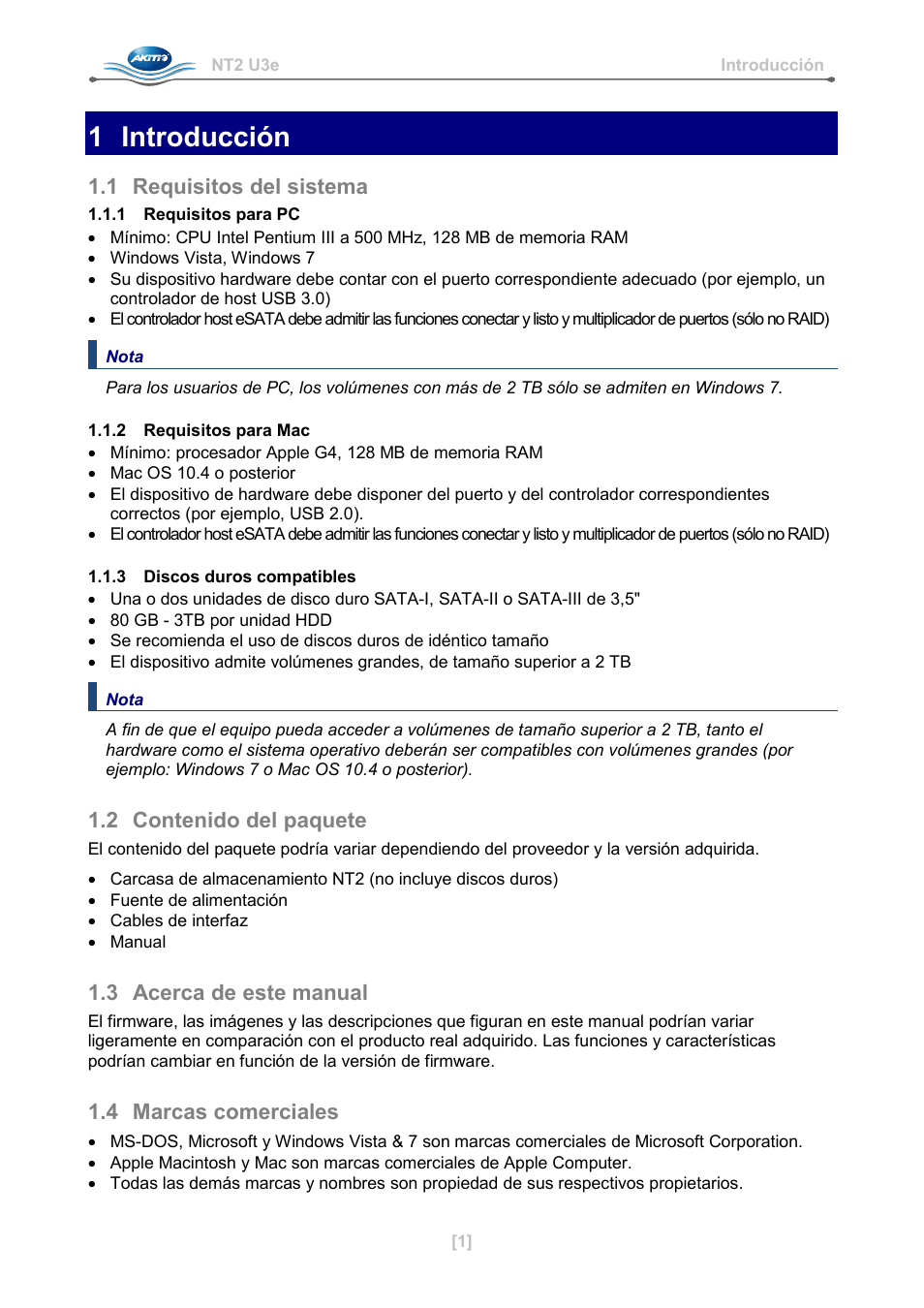 AKiTiO NT2 U3e User Manual | Page 18 / 32