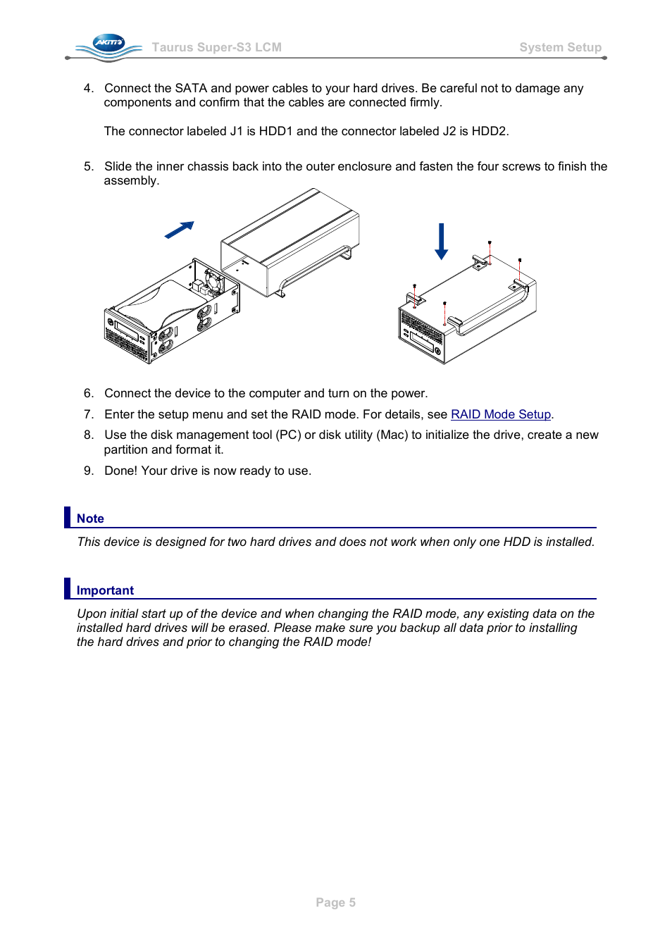 AKiTiO Taurus Super-S3 LCM User Manual | Page 7 / 17