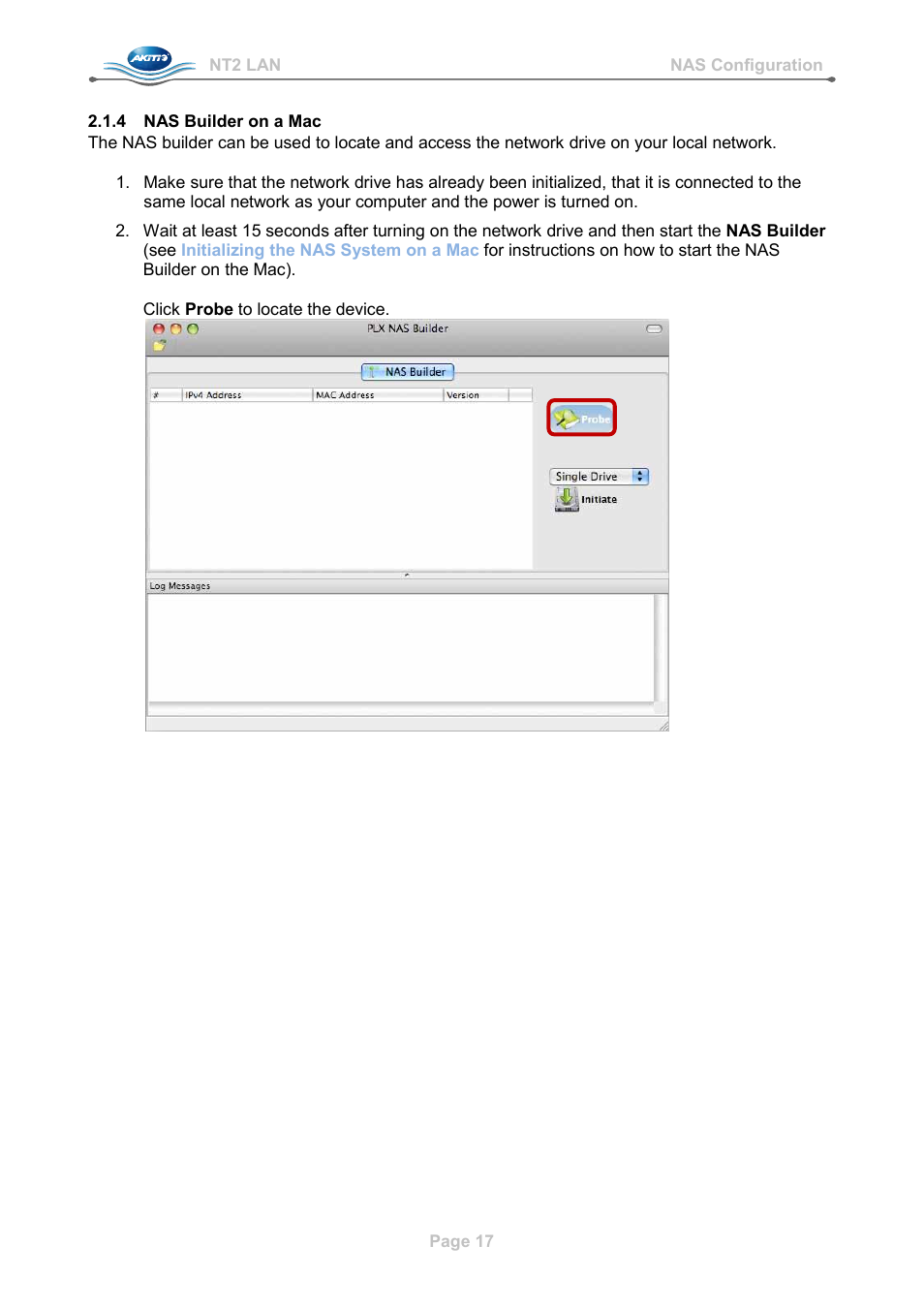 4 nas builder on a mac, Nas builder on a mac | AKiTiO NT2 LAN User Manual | Page 20 / 60