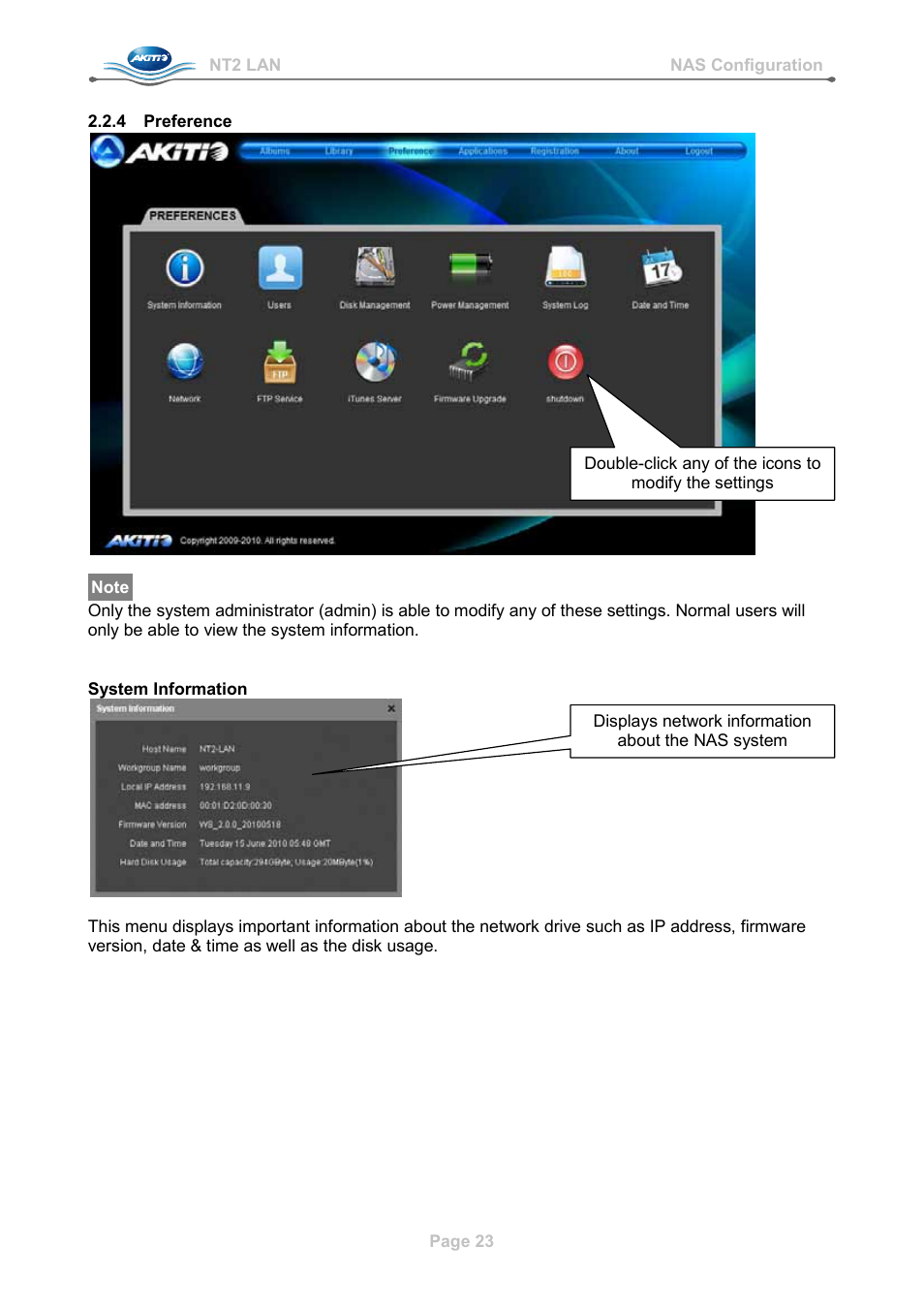 4 preference, Preference | AKiTiO NT2 LAN User Manual | Page 26 / 60