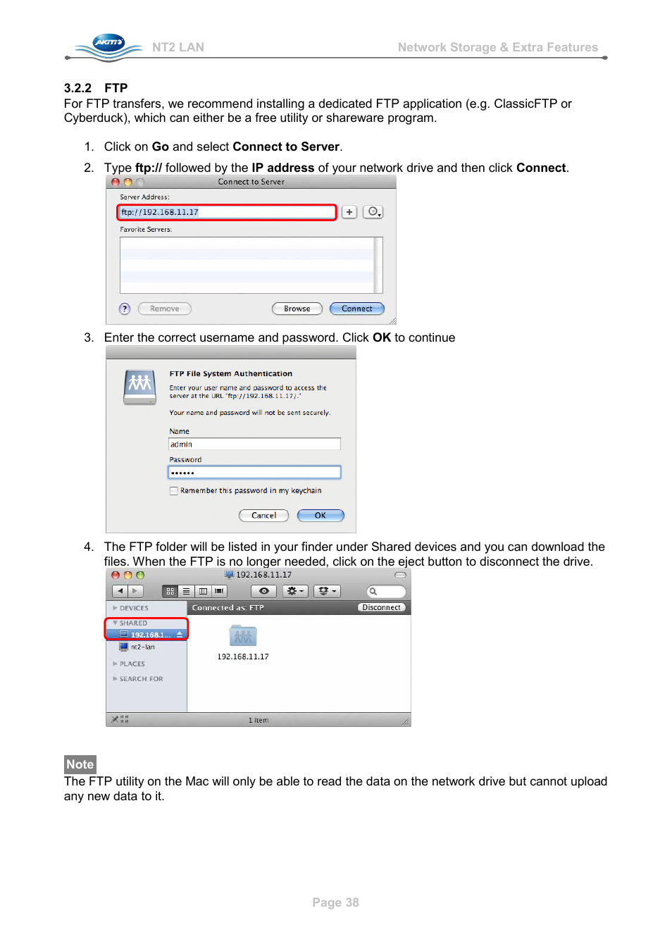 2 ftp | AKiTiO NT2 LAN User Manual | Page 41 / 60