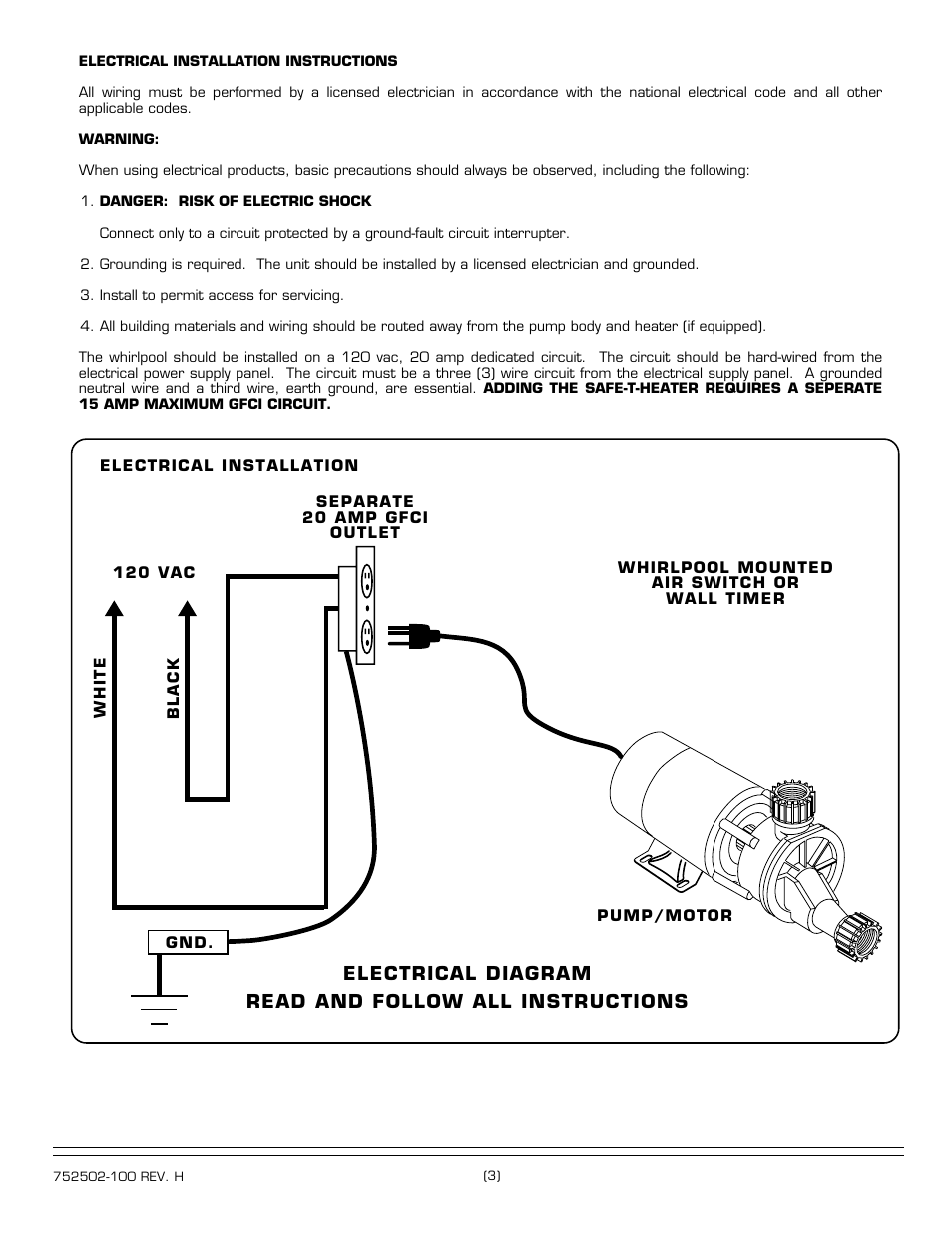 American Standard Cadet Whirlpool /Bathing Pool 2774.XXXW User Manual | Page 3 / 4