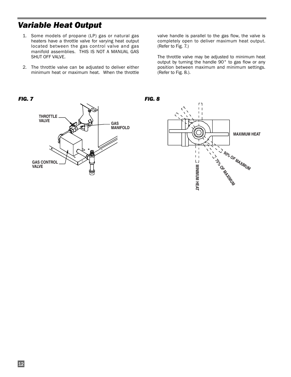 Variable heat output | L.B. White AW100 User Manual | Page 12 / 18