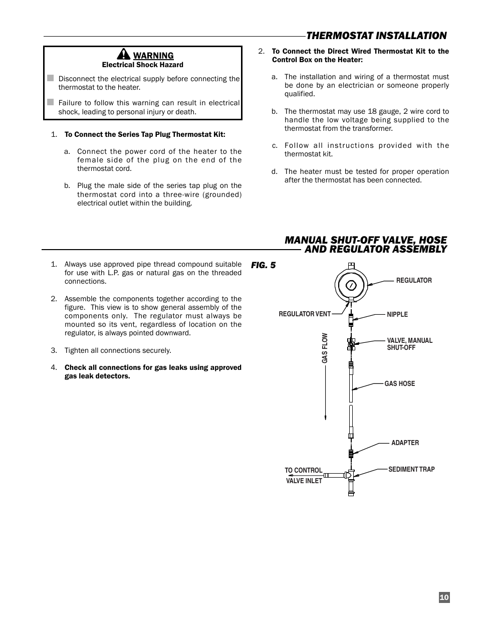 L.B. White AD250(Spark Ignition) User Manual | Page 11 / 30