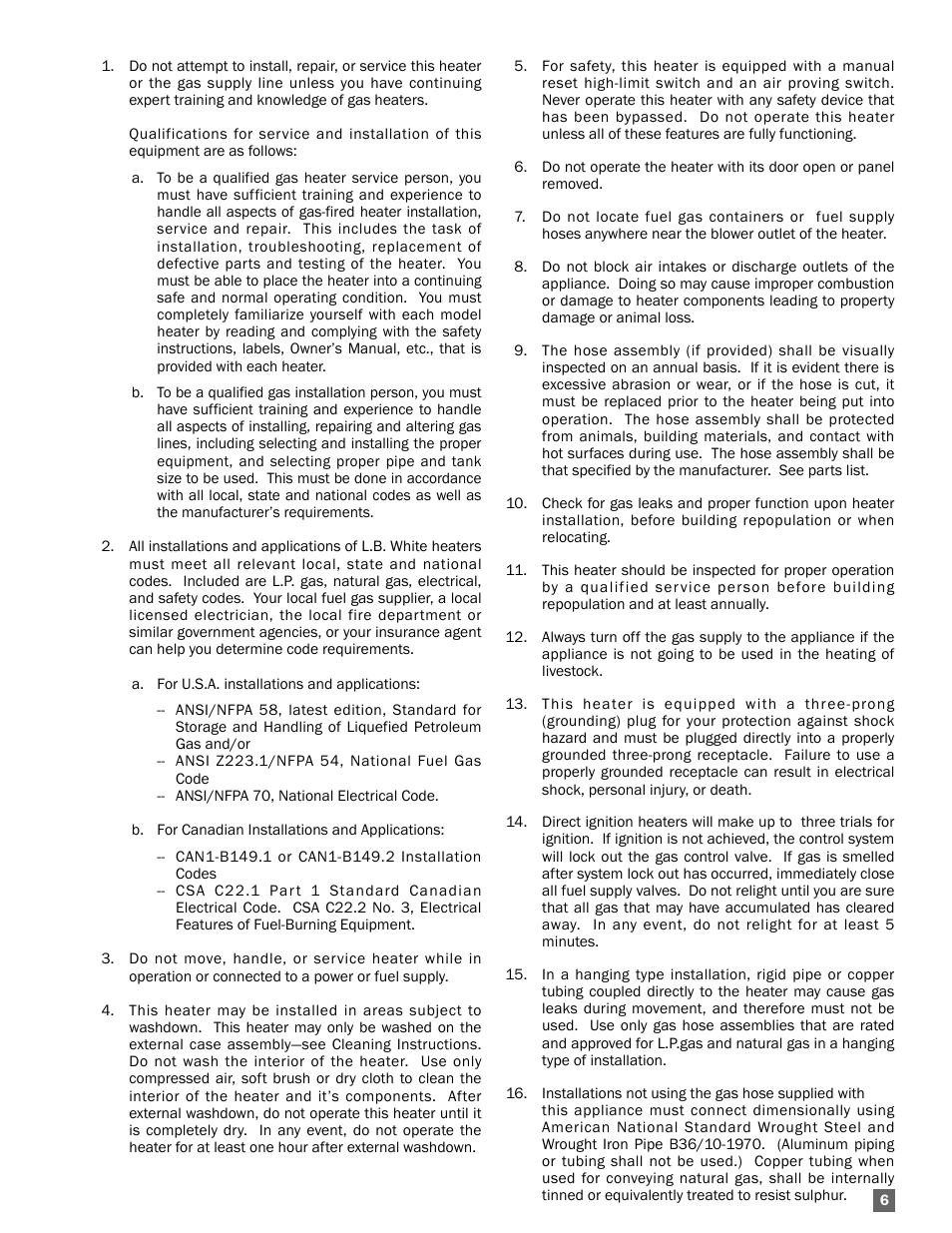 L.B. White AD250(Spark Ignition) User Manual | Page 7 / 30