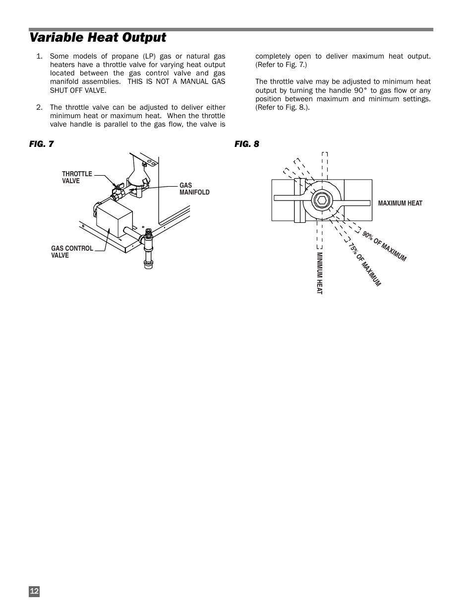 Variable heat output | L.B. White AB250 User Manual | Page 12 / 18