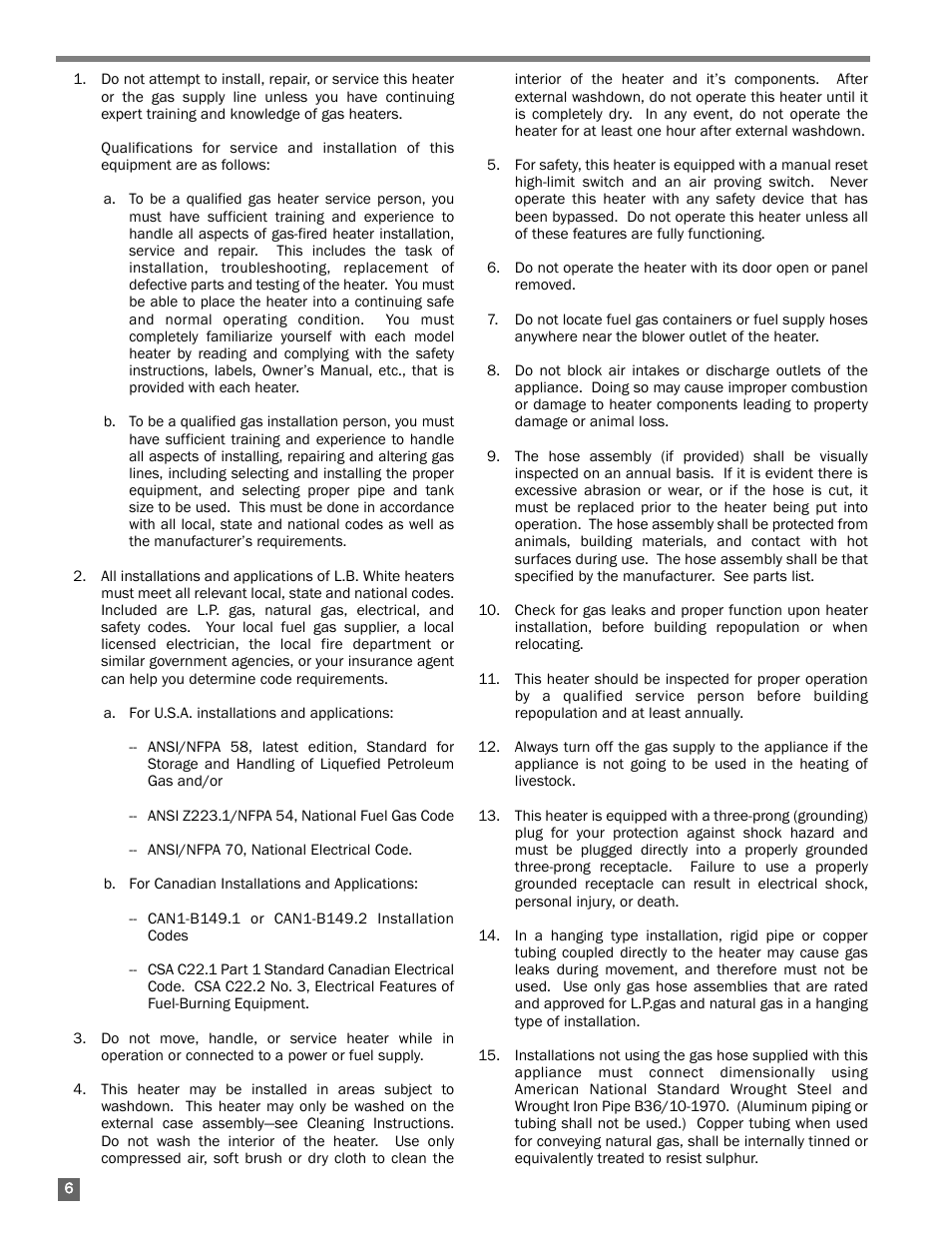 L.B. White AB250 User Manual | Page 6 / 18