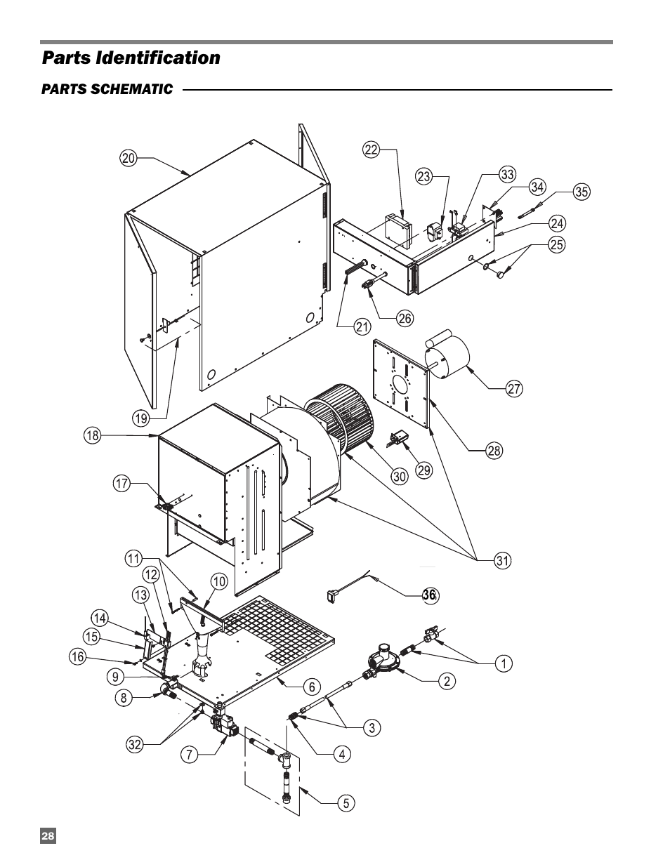 Parts identification | L.B. White AW250(building controller) User Manual | Page 28 / 31