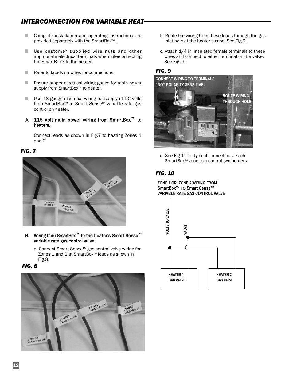 Interconnection for variable heat | L.B. White AD250 User Manual | Page 12 / 31