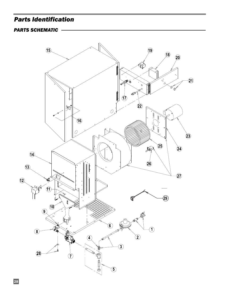 Parts identification | L.B. White AD250 User Manual | Page 28 / 31