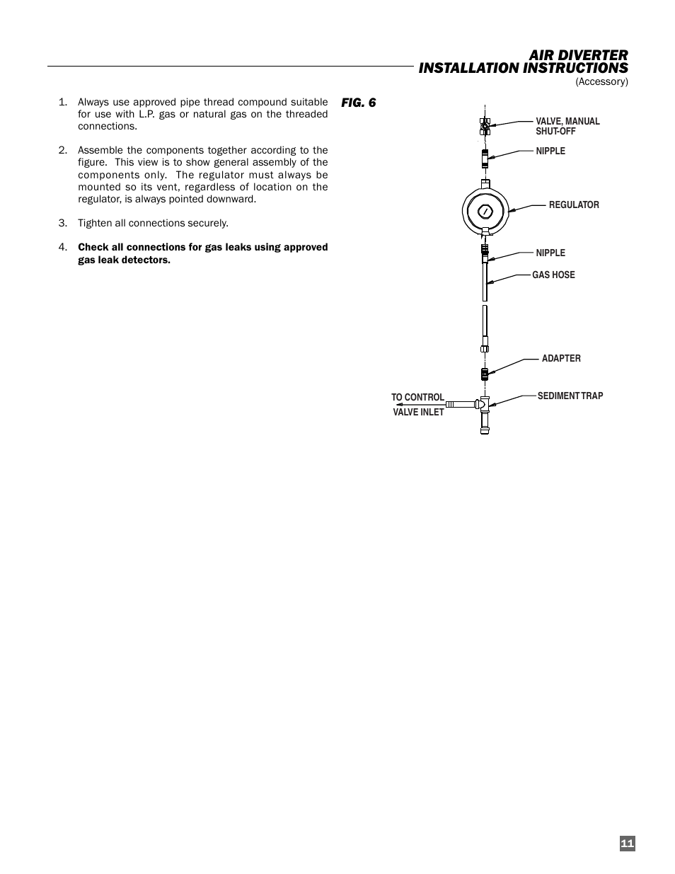 Air diverter installation instructions | L.B. White AW250(Smart Box controller) User Manual | Page 11 / 31