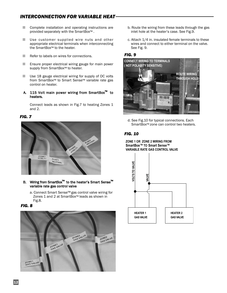 Interconnection for variable heat | L.B. White AW250(Smart Box controller) User Manual | Page 12 / 31