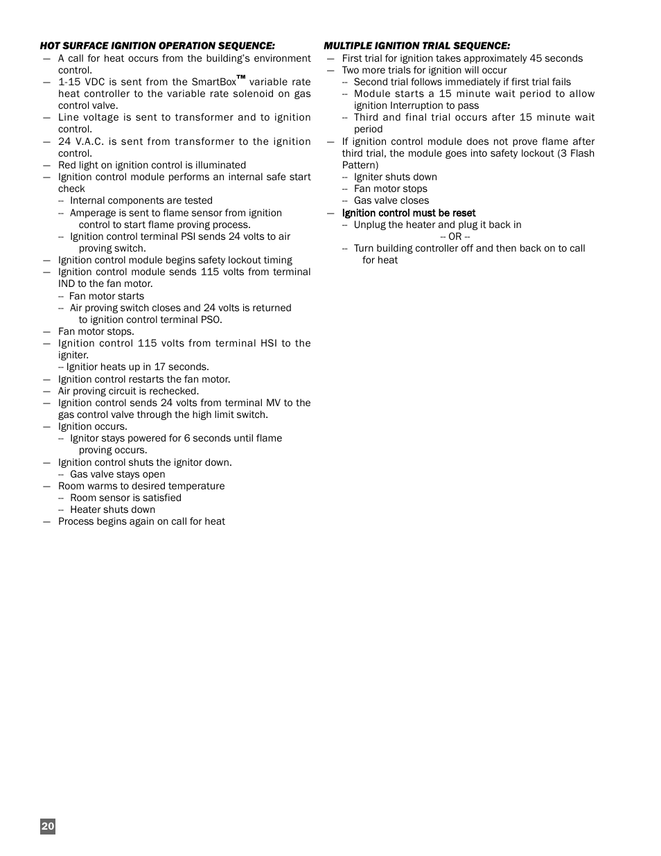 L.B. White AW250(Smart Box controller) User Manual | Page 20 / 31