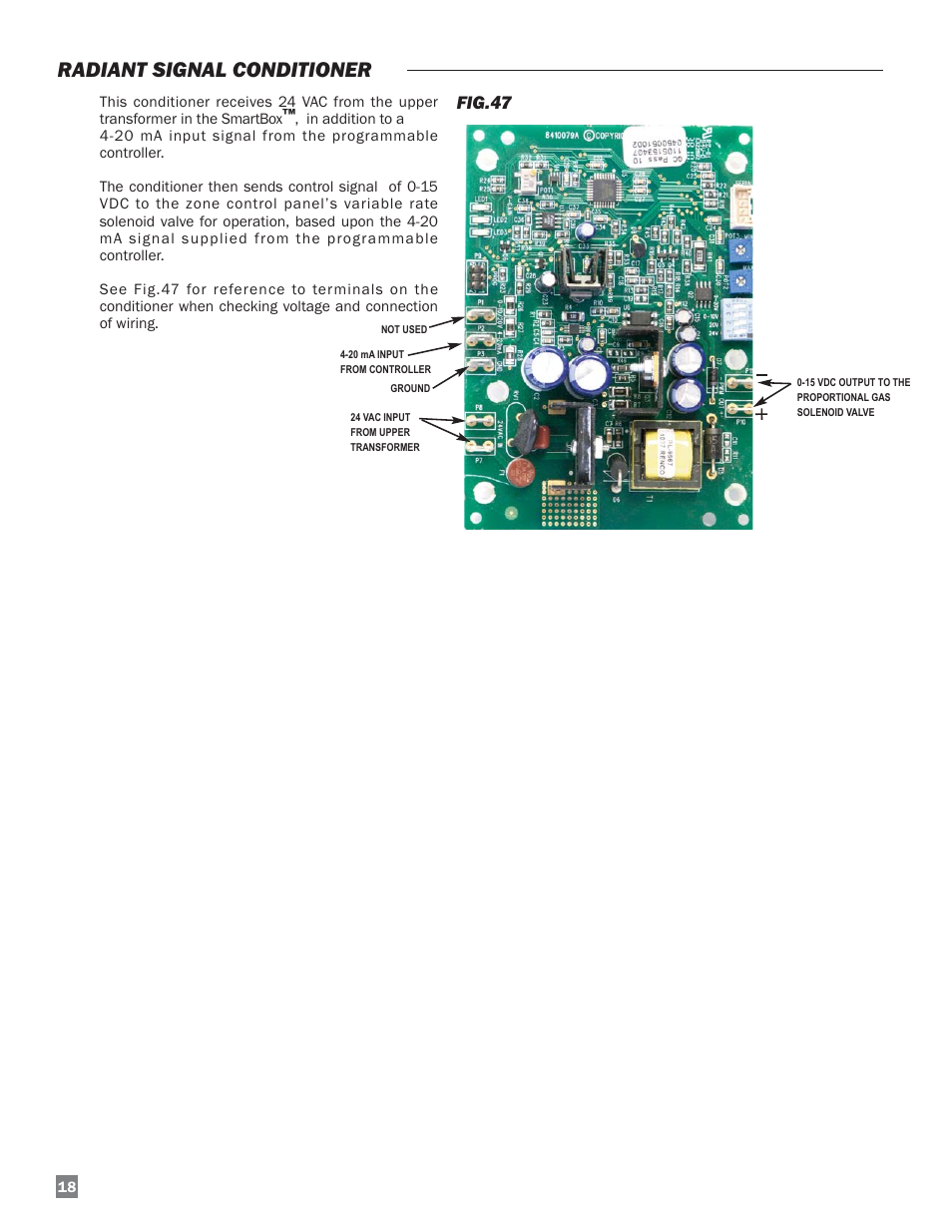 Radiant signal conditioner, Fig.47 | L.B. White COMBO-MCS User Manual | Page 18 / 23