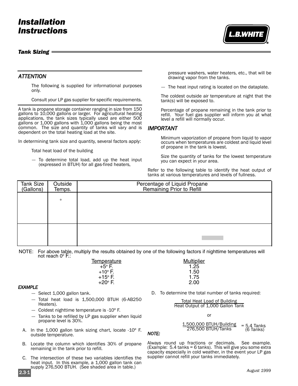 Installation instructions | L.B. White Pilot User Manual | Page 16 / 94