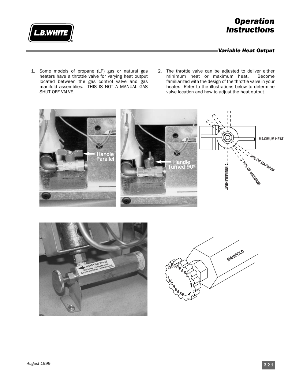 Operation instructions | L.B. White Pilot User Manual | Page 31 / 94