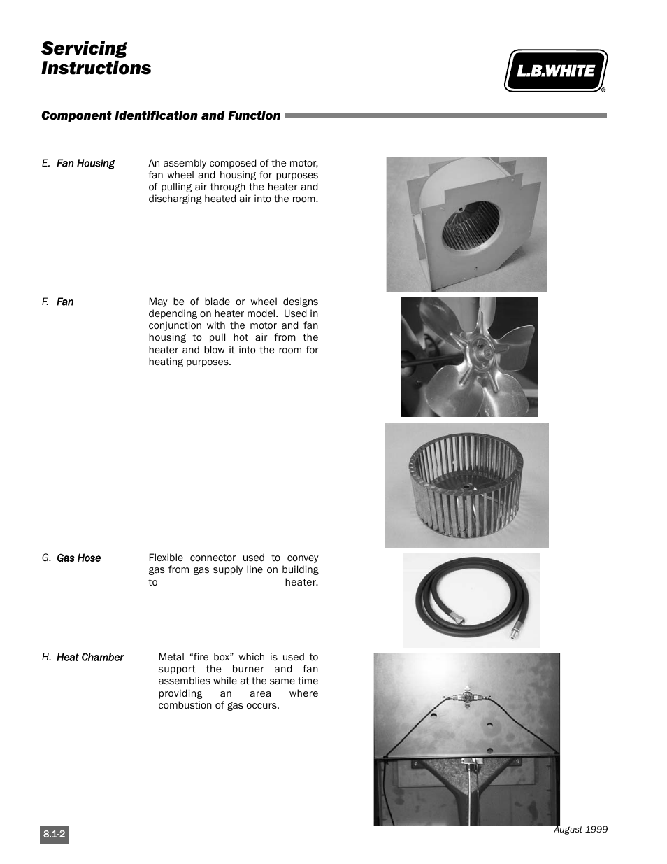 Servicing instructions | L.B. White Pilot User Manual | Page 56 / 94