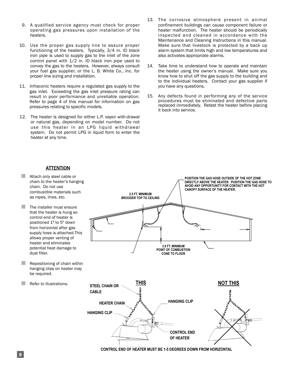 Installation layout, This not this | L.B. White I-5 Infraconic User Manual | Page 8 / 24