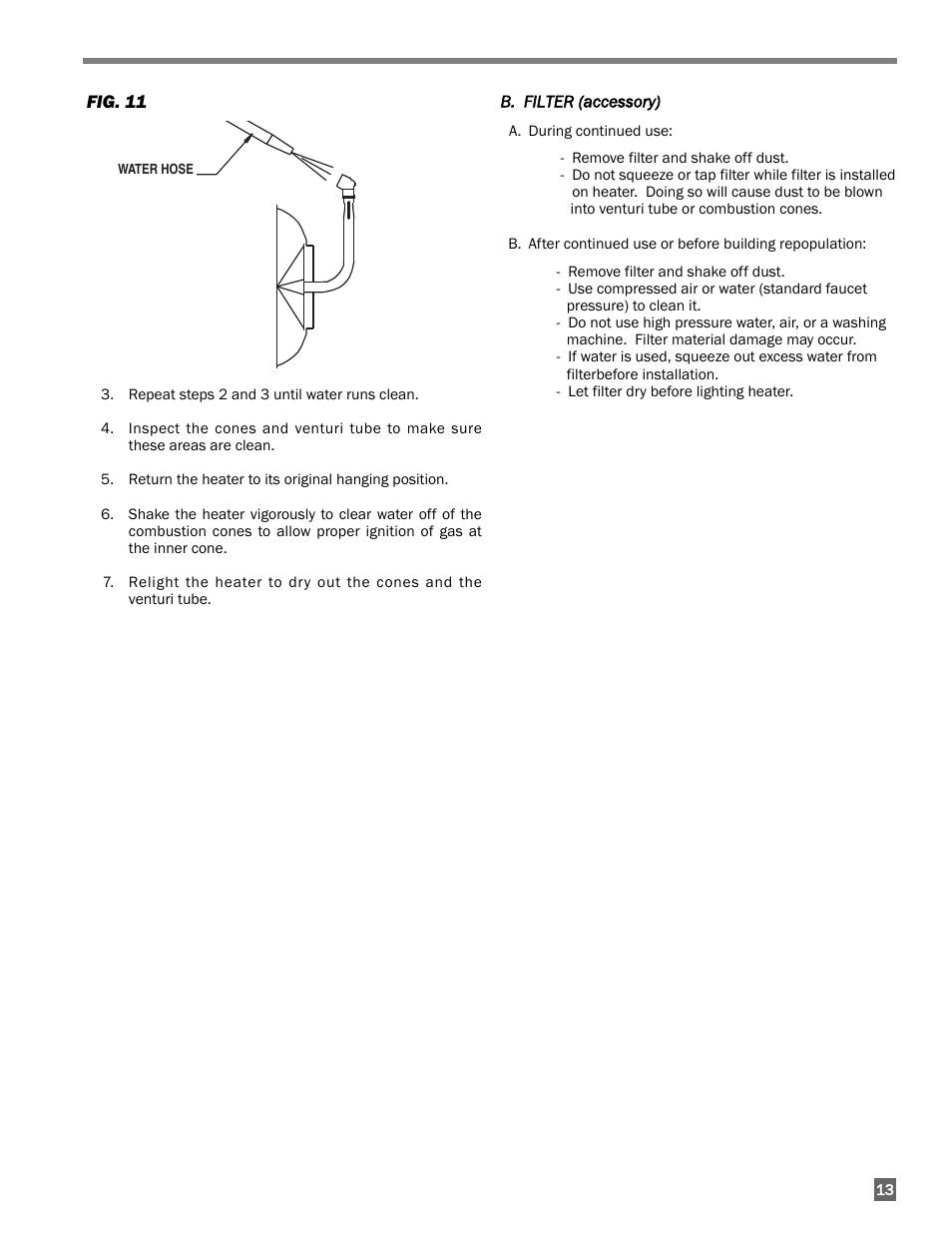 L.B. White I-17 Infraconic User Manual | Page 13 / 28