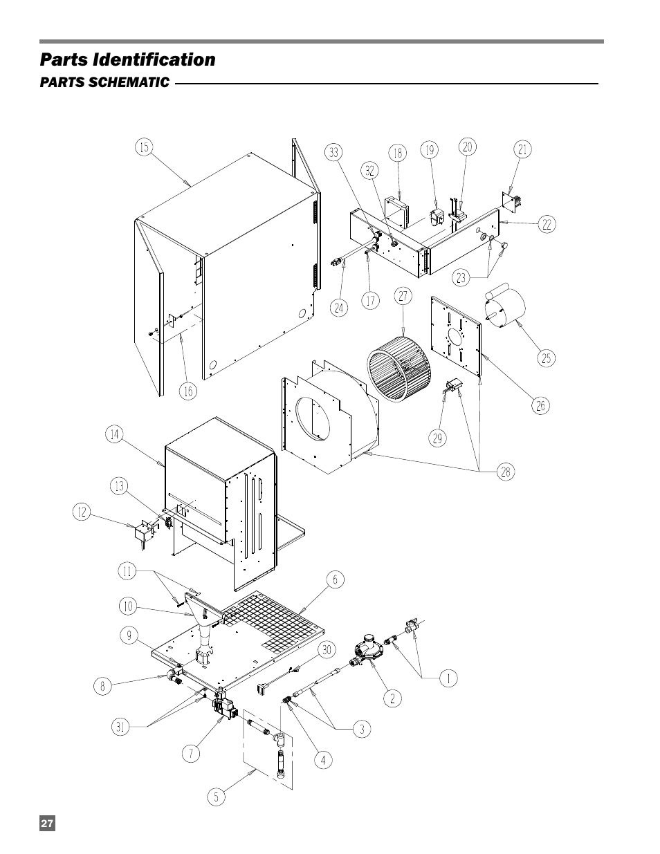 Parts identification | L.B. White Guardian with Smart Sense / Direct Connect - Spark Ignition (250K) User Manual | Page 28 / 30