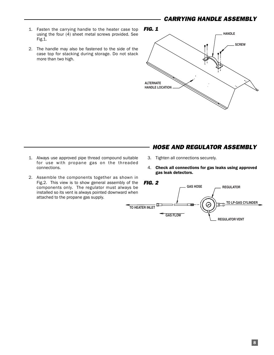 L.B. White 100 Tradesman Portable Forced Air User Manual | Page 9 / 24