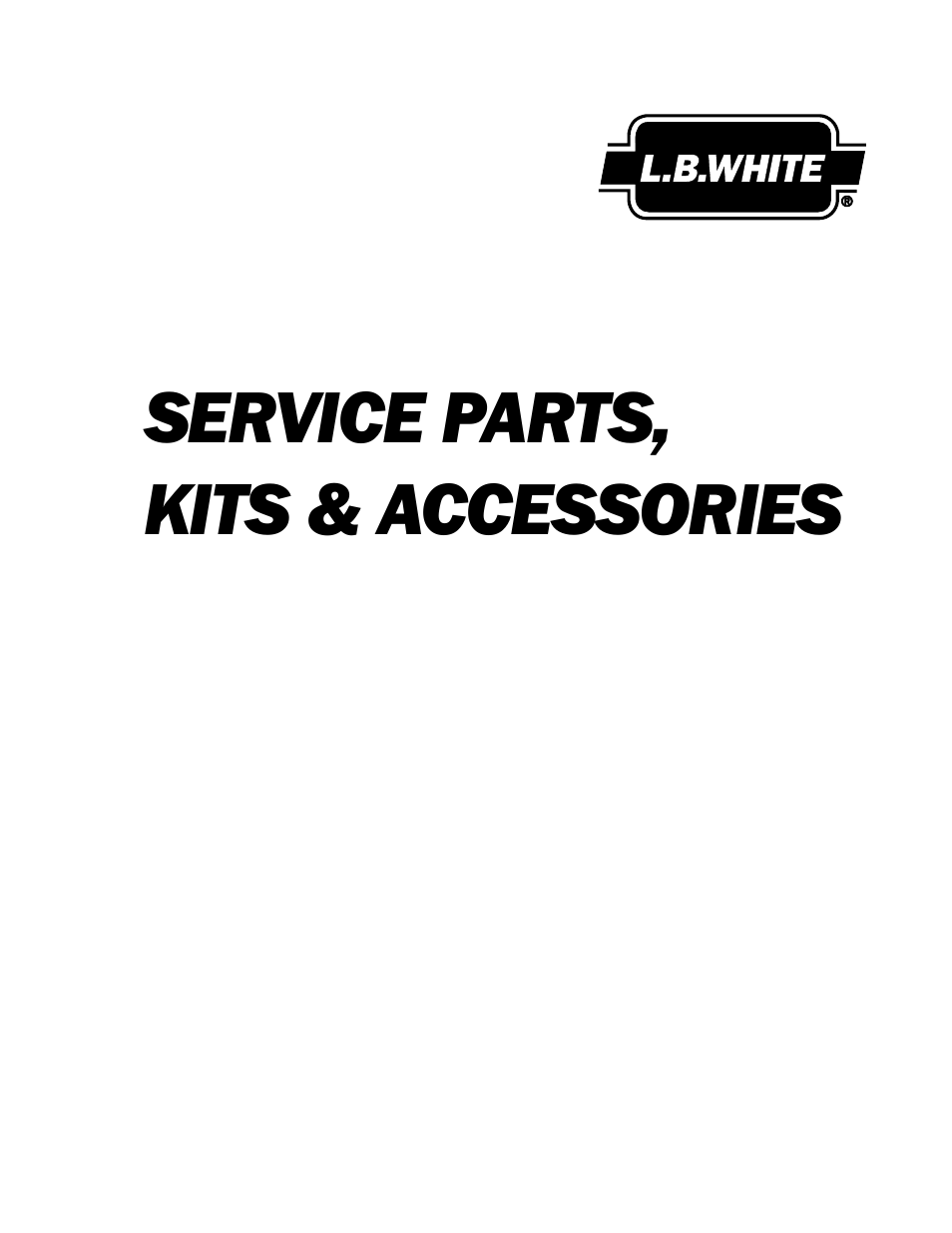 Service parts, kits and accessories | L.B. White Portable Gas Heaters User Manual | Page 93 / 99