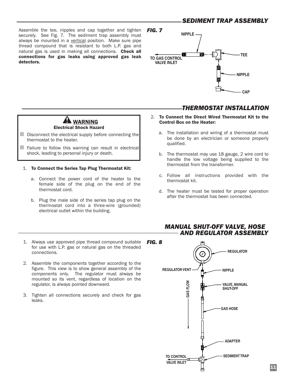 Sediment trap assembly | L.B. White HW 120 Therma Grow User Manual | Page 11 / 28