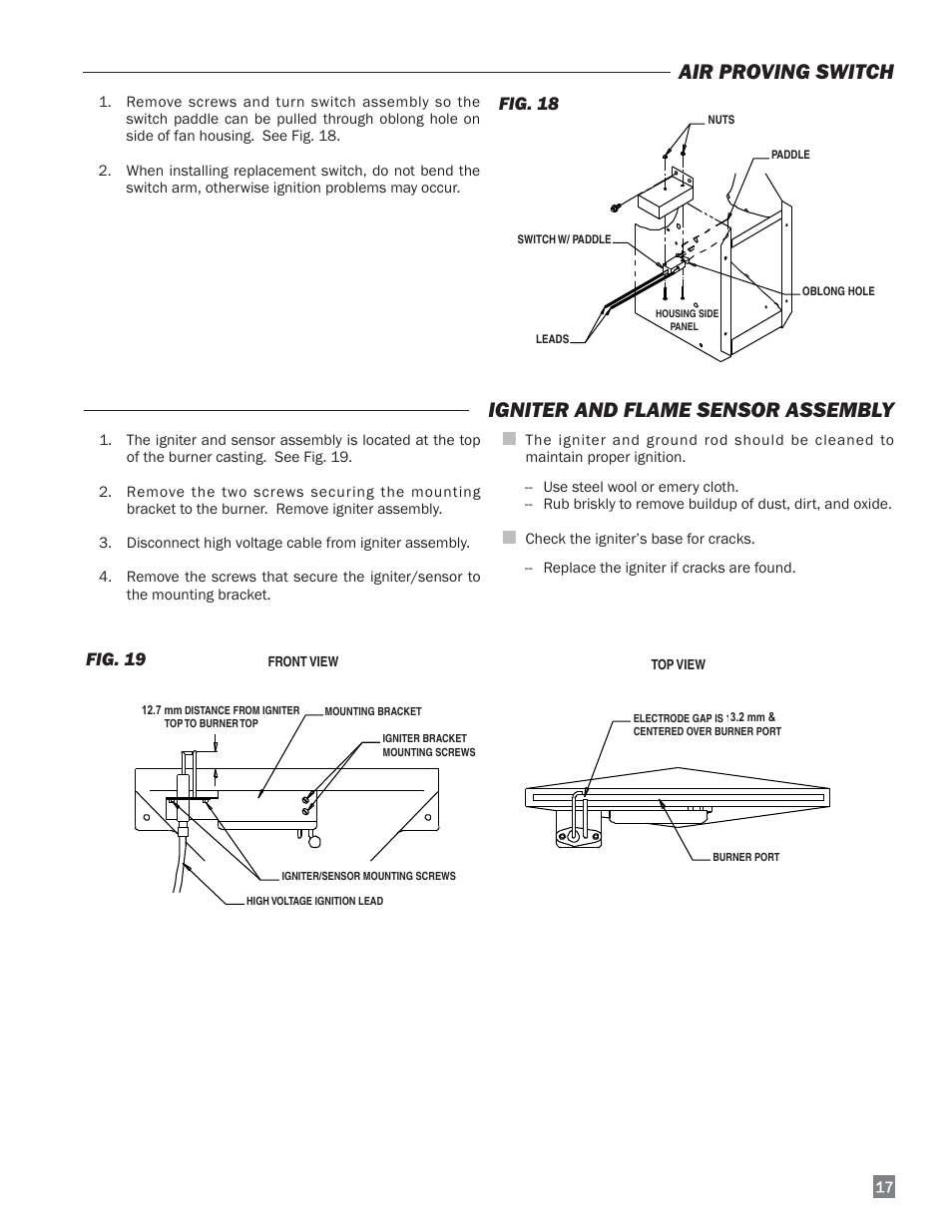 Fig. 19, Fig. 18 | L.B. White 170 Dual Fuel User Manual | Page 17 / 30