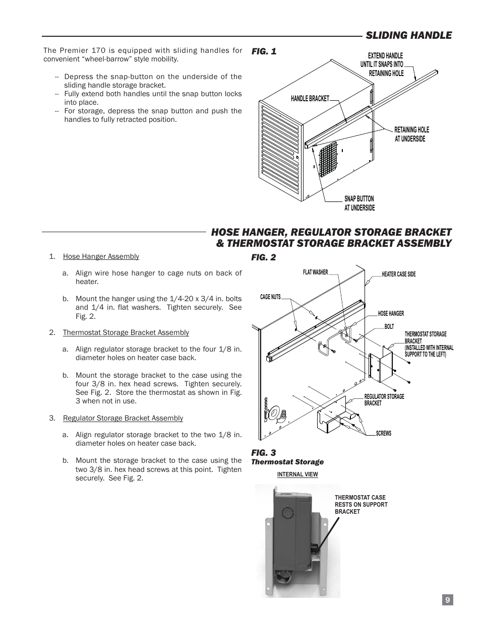 Sliding handle | L.B. White 170 Dual Fuel User Manual | Page 9 / 30