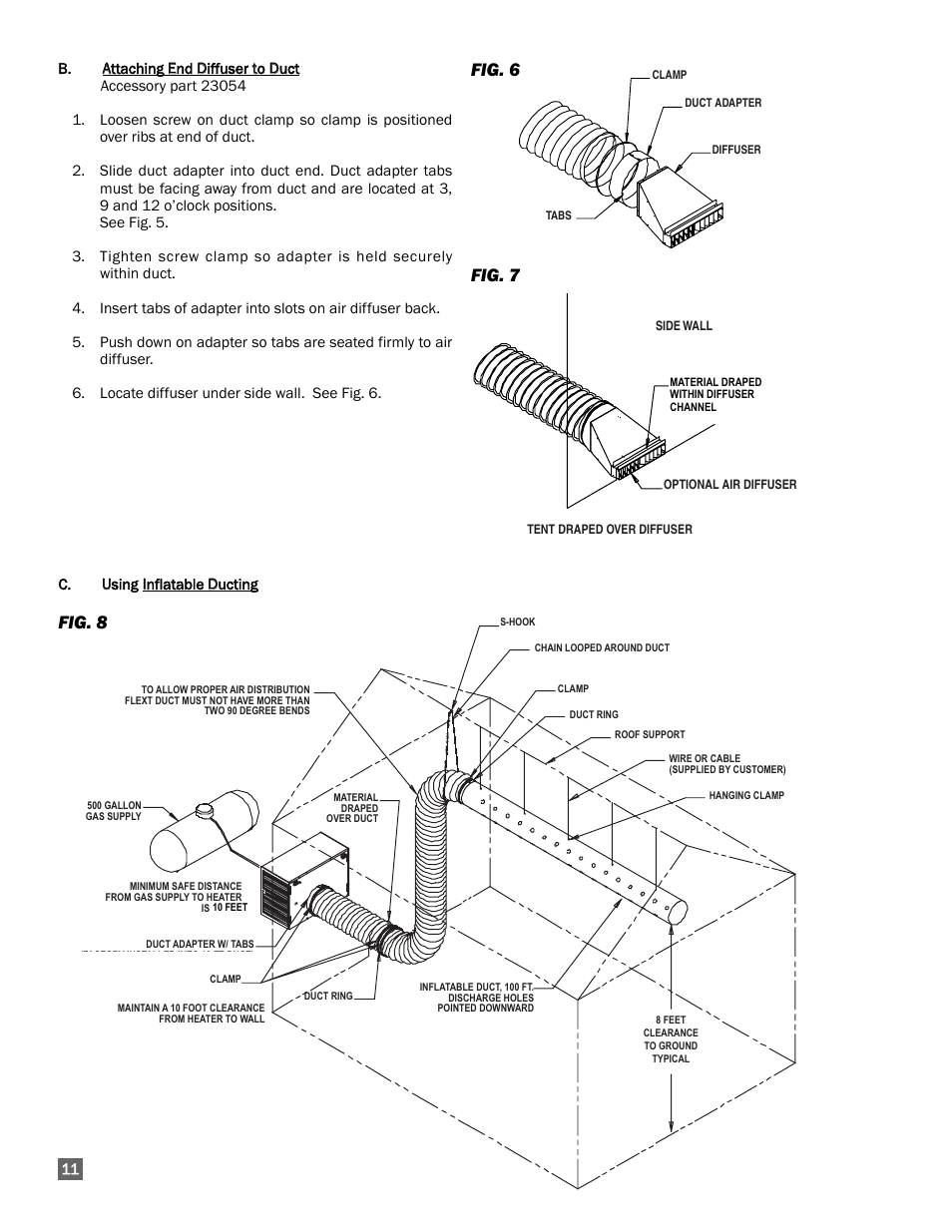 Fig. 6 fig. 7, Fig. 8 | L.B. White 350 Premier User Manual | Page 12 / 33