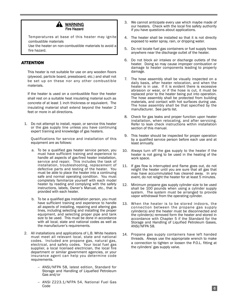 L.B. White 250 Norseman User Manual | Page 7 / 18