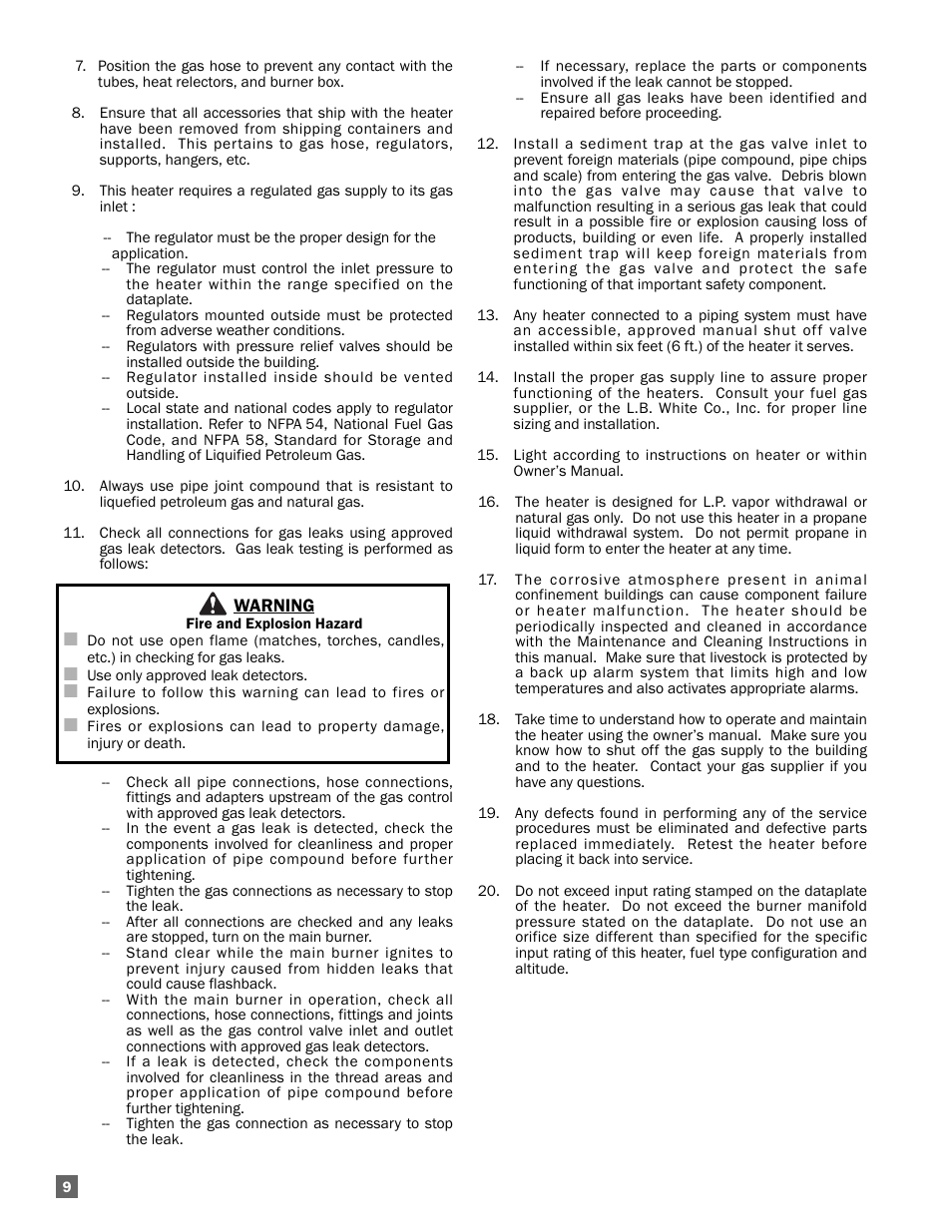 L.B. White Sentinel Radiant Tube AT150 40' Center Mount User Manual | Page 10 / 32