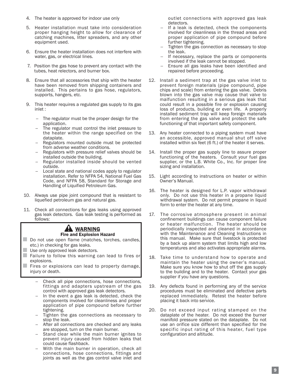 L.B. White Sentinel Radiant Tube AT150 Sidewall Mount User Manual | Page 9 / 32