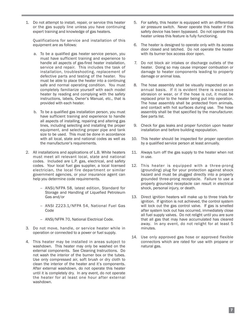 L.B. White Sentinel Radiant Tube AT150 Center Mount User Manual | Page 7 / 32