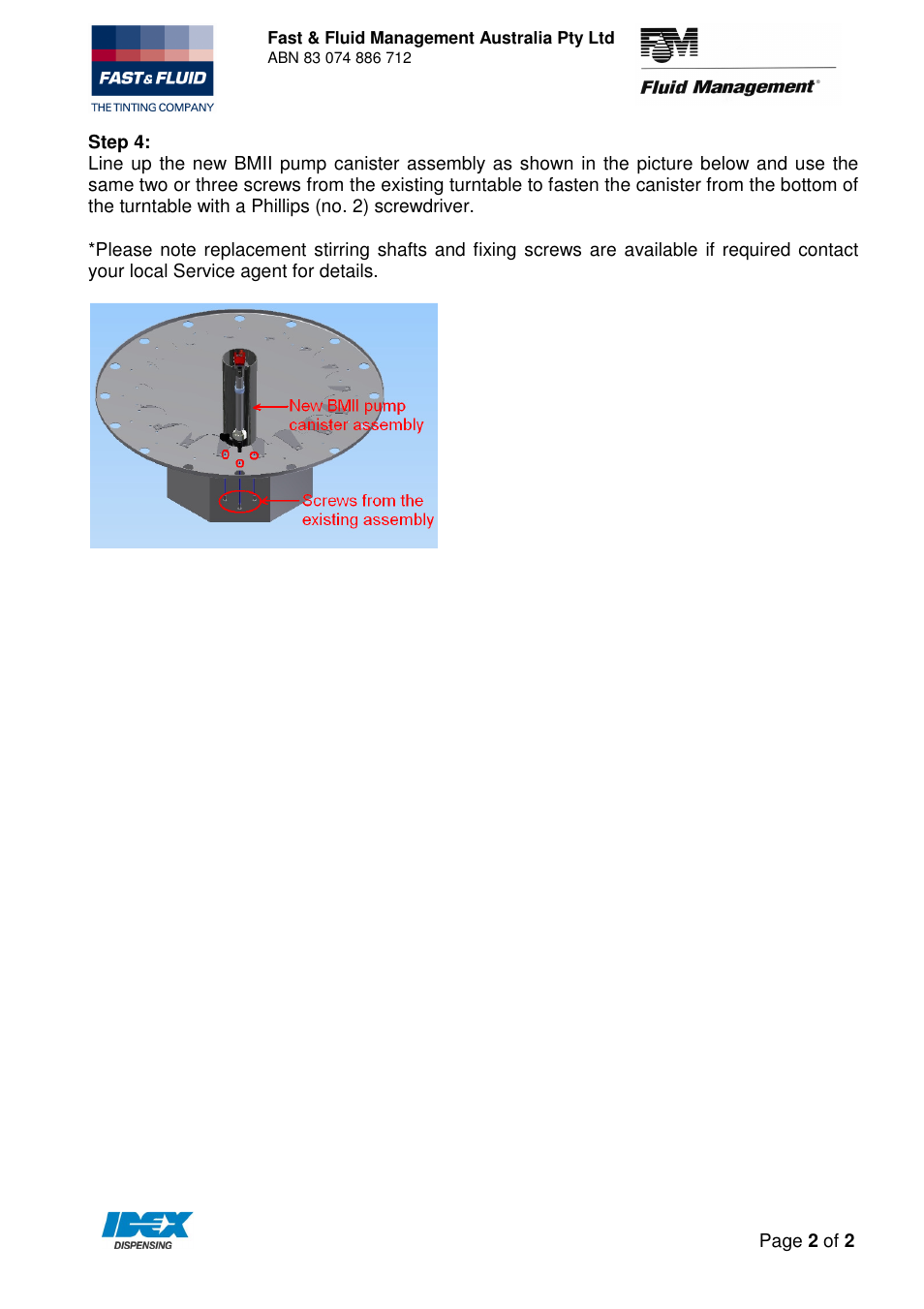 Fast & Fluid BMII to BMI Crank Shaft Replacement User Manual | Page 2 / 2