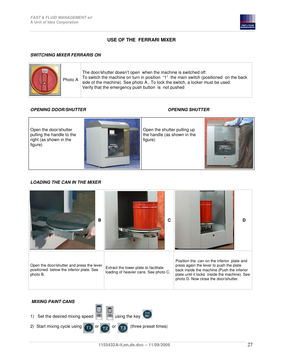 Fast & Fluid Ferraris Automatic Mixer User Manual | Page 27 / 55