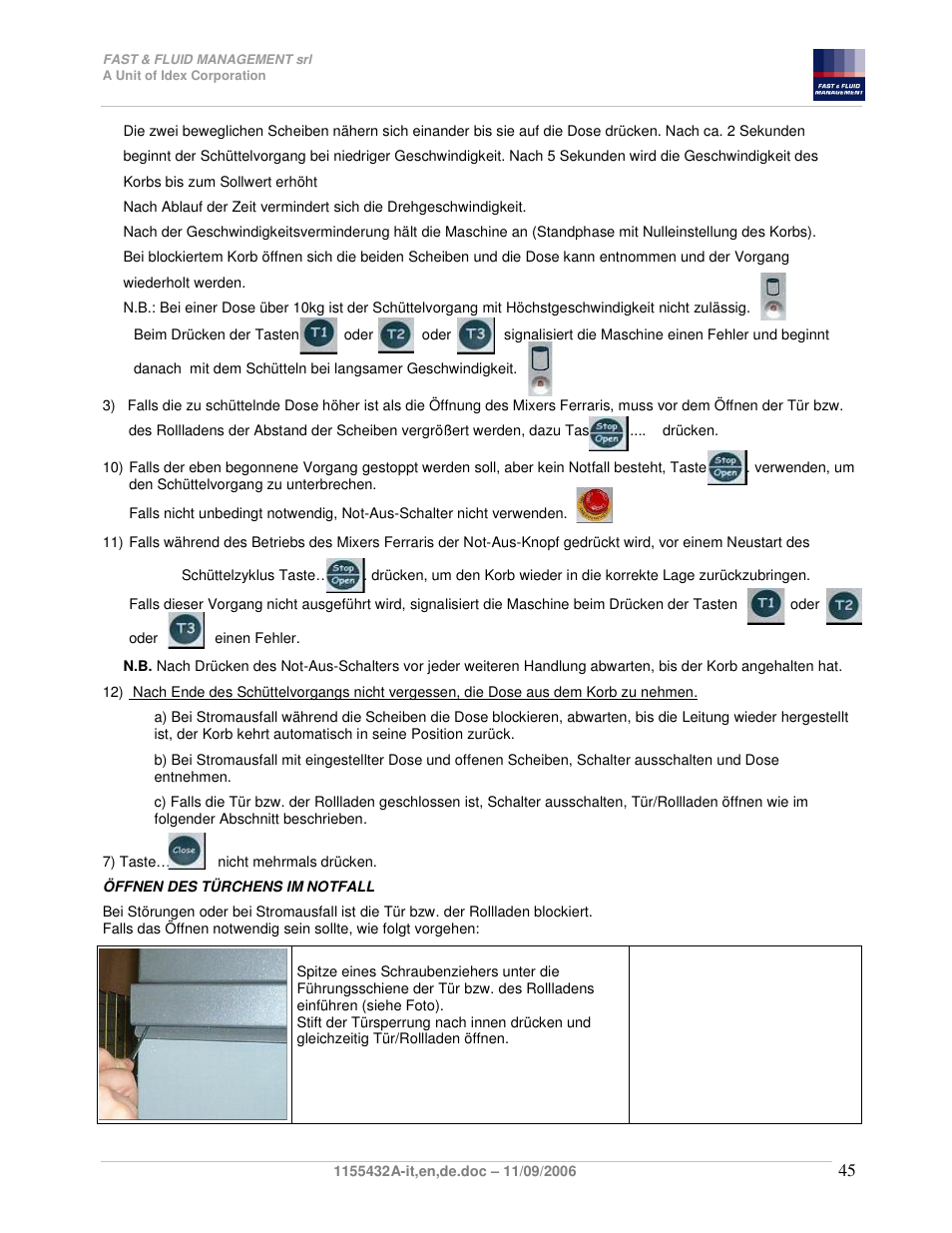 Fast & Fluid Ferraris Automatic Mixer User Manual | Page 45 / 55