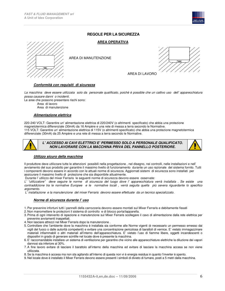 Fast & Fluid Ferraris Automatic Mixer User Manual | Page 6 / 55