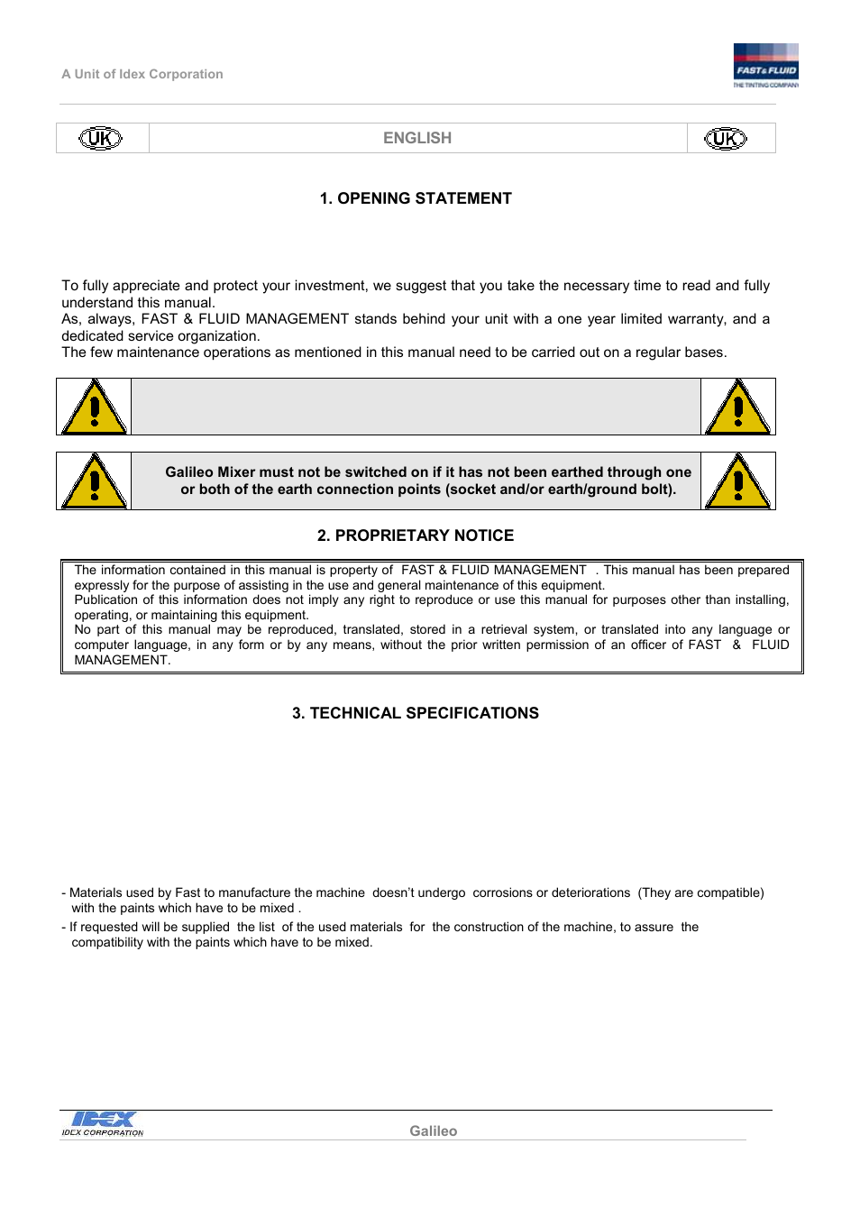 Fast & Fluid Galileo Automatic Mixer User Manual | Page 19 / 82