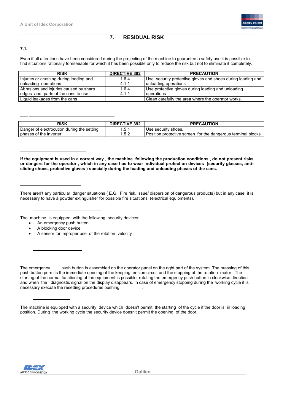 Fast & Fluid Galileo Automatic Mixer User Manual | Page 22 / 82