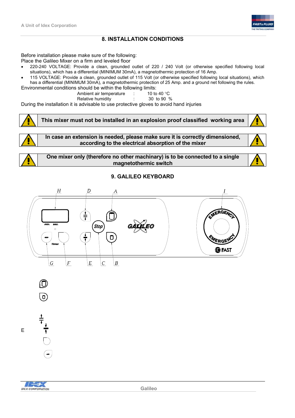 Fast & Fluid Galileo Automatic Mixer User Manual | Page 23 / 82