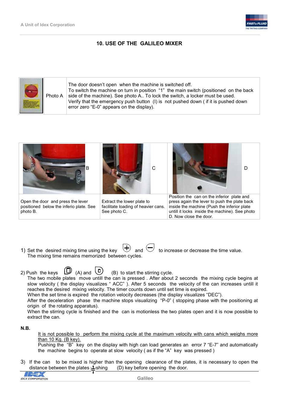 Fast & Fluid Galileo Automatic Mixer User Manual | Page 24 / 82