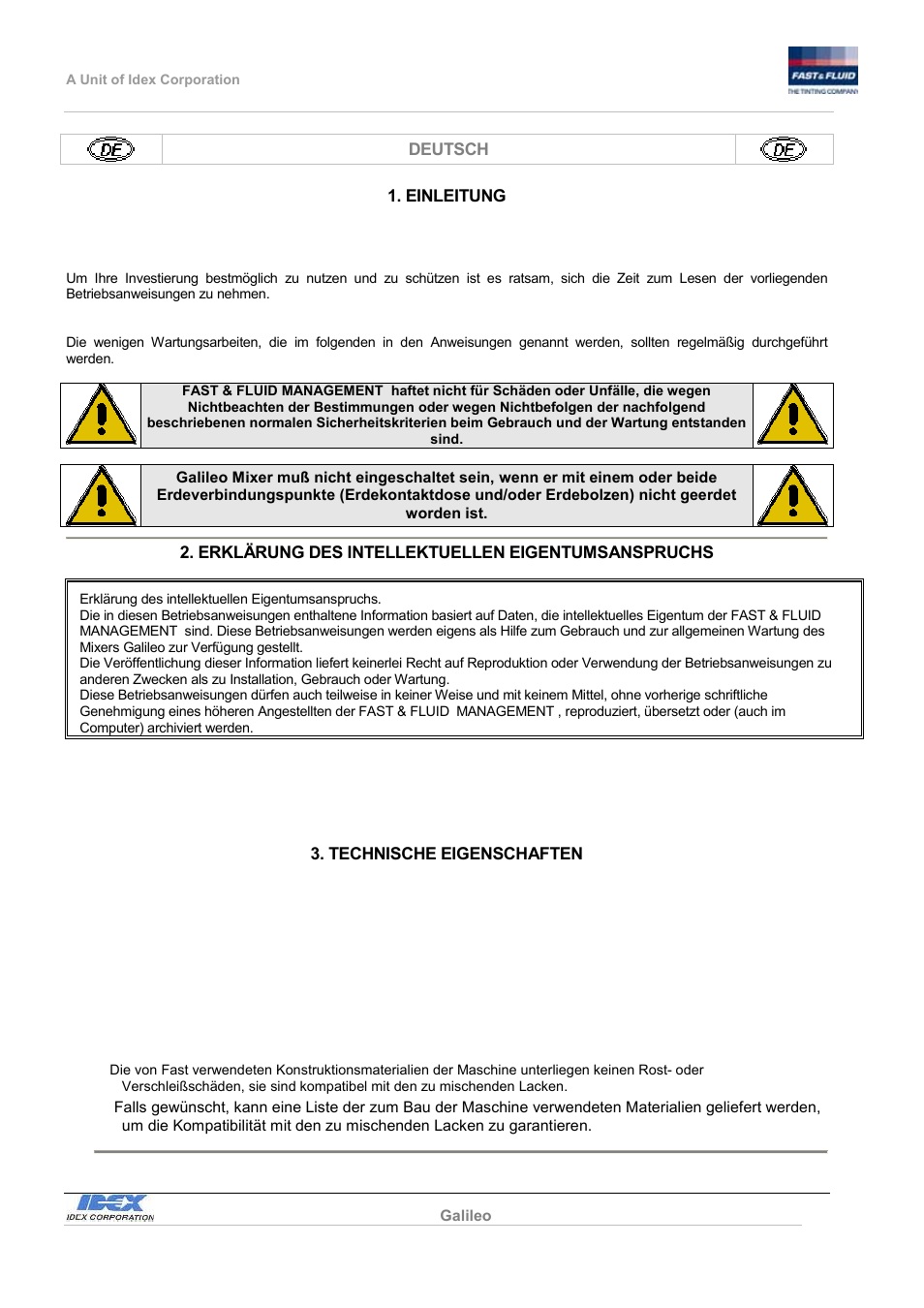 Fast & Fluid Galileo Automatic Mixer User Manual | Page 34 / 82