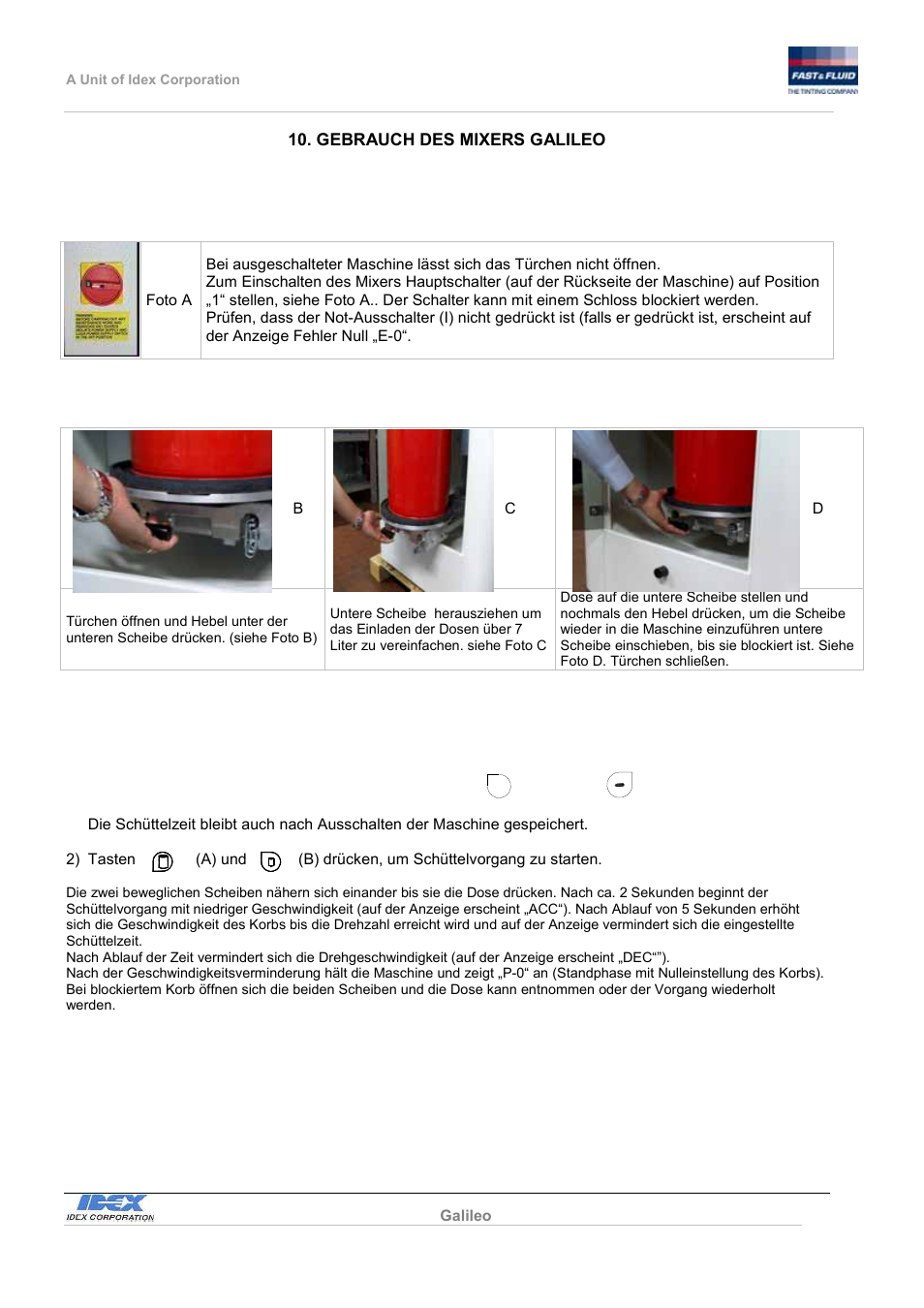 Fast & Fluid Galileo Automatic Mixer User Manual | Page 39 / 82