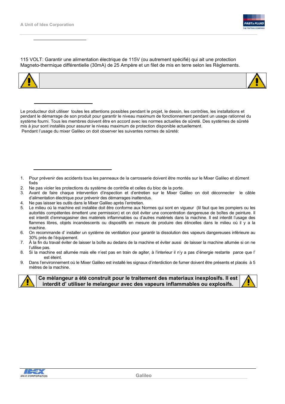 Fast & Fluid Galileo Automatic Mixer User Manual | Page 51 / 82