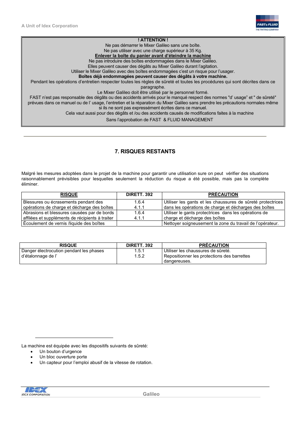 Fast & Fluid Galileo Automatic Mixer User Manual | Page 52 / 82