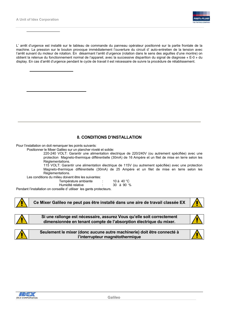 Fast & Fluid Galileo Automatic Mixer User Manual | Page 53 / 82